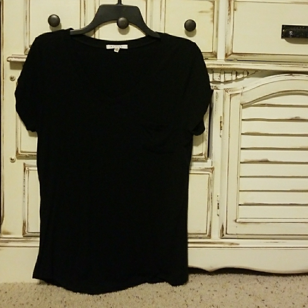 Active Black V-Neck Top